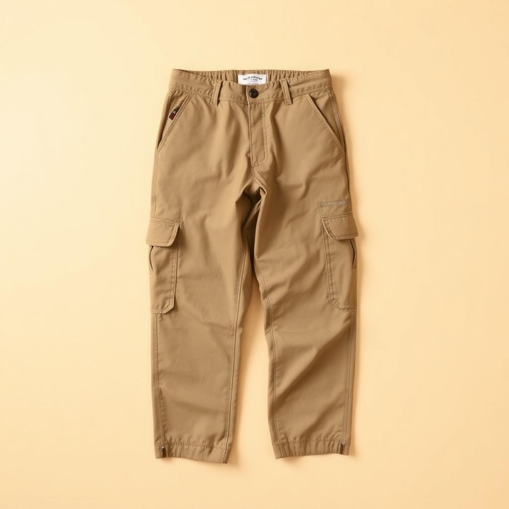 Men Khaki Cargo Pants