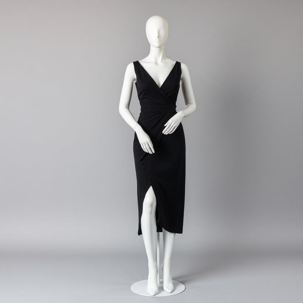 Women Black Midi Dress