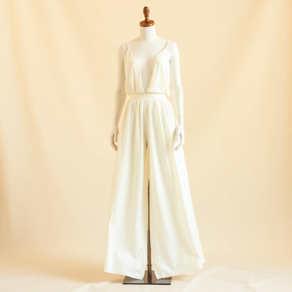 Women Ivory Palazzo Pants